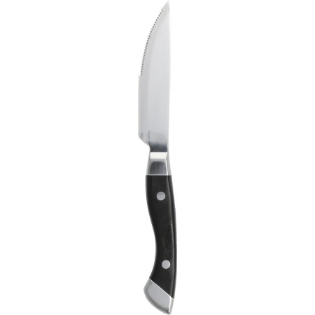 STEAK KNIFES - Steak Knife Ebony Black Handle Serrated - C